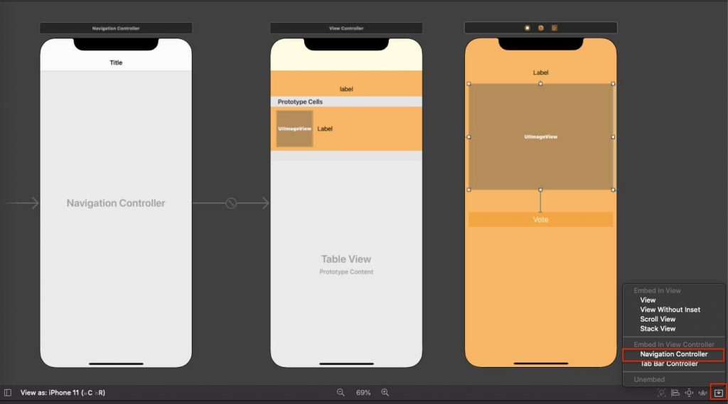 Assign navigation controller to first view controller