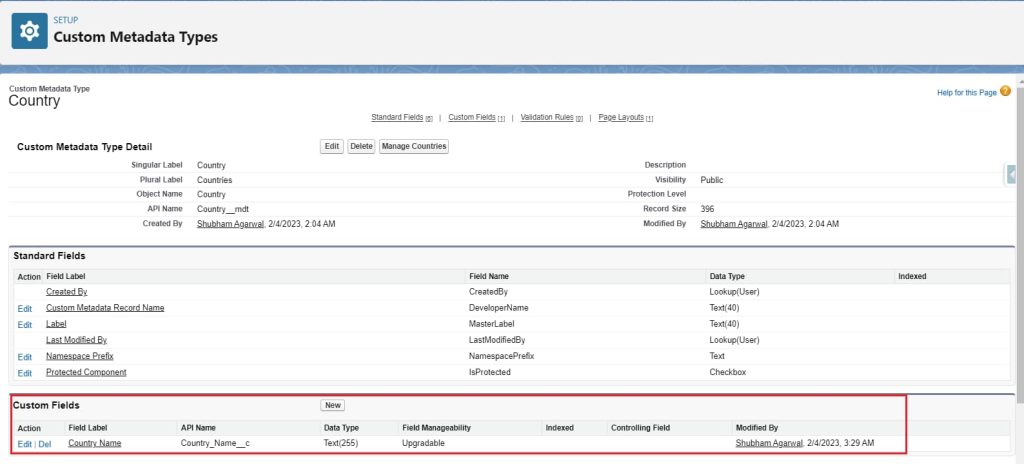 Custom Metadata Type New Field