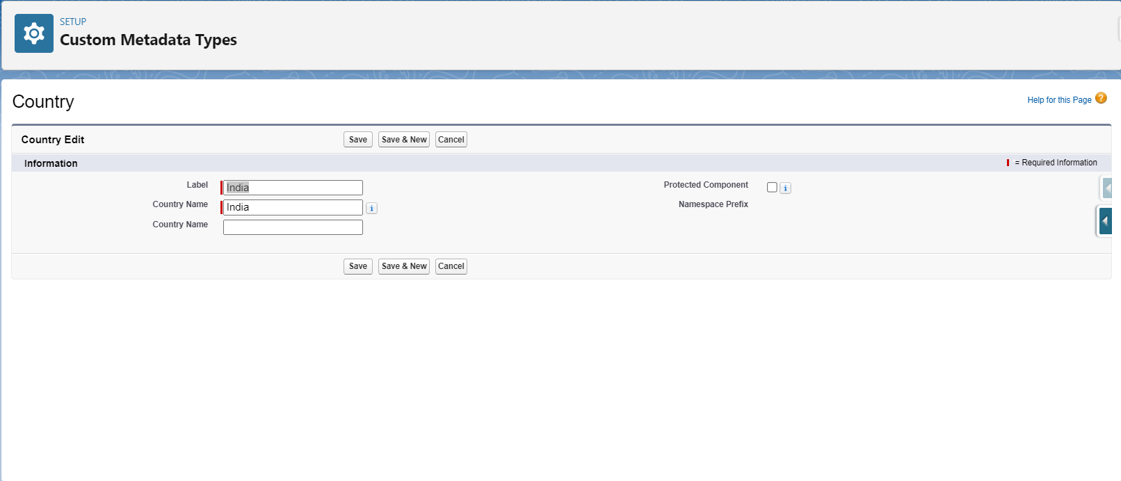 record page assignment metadata